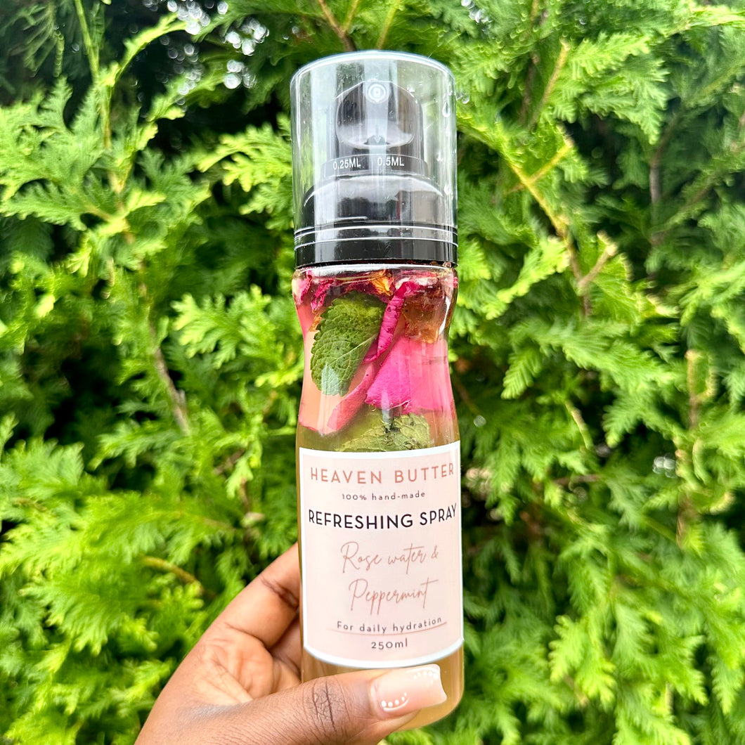 Refreshing hair spray- Rose water & Peppermint